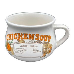 Vintage Chicken Soup Recipe Mug With Handle 1980